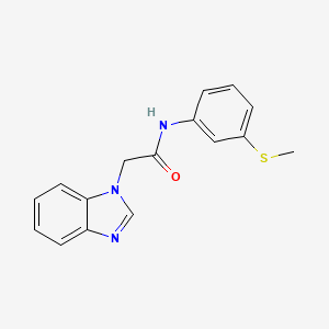 2-(1H-benzimidazol-1-yl)-N-[3-(methylthio)phenyl]acetamide