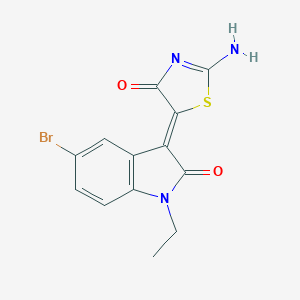 molecular formula C13H10BrN3O2S B441638 (Z)-5-(5-bromo-1-ethyl-2-oxoindolin-3-ylidene)-2-iminothiazolidin-4-one CAS No. 353788-85-9