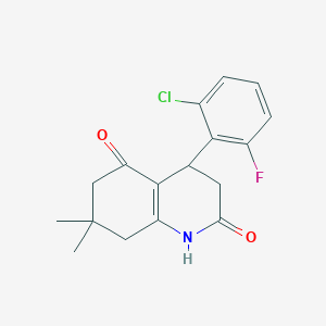 4-(2-chloro-6-fluorophenyl)-7,7-dimethyl-4,6,7,8-tetrahydro-2,5(1H,3H)-quinolinedione