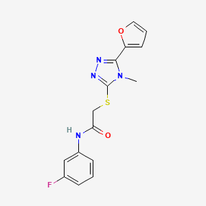 N-(3-fluorophenyl)-2-{[5-(2-furyl)-4-methyl-4H-1,2,4-triazol-3-yl]thio}acetamide