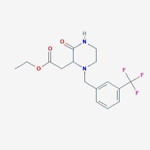 ethyl {3-oxo-1-[3-(trifluoromethyl)benzyl]-2-piperazinyl}acetate