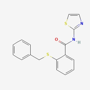 2-(benzylsulfanyl)-N-(1,3-thiazol-2-yl)benzamide