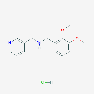 N-[(2-ethoxy-3-methoxyphenyl)methyl]-1-pyridin-3-ylmethanamine;hydrochloride