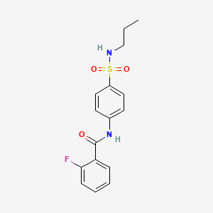 2-fluoro-N-{4-[(propylamino)sulfonyl]phenyl}benzamide