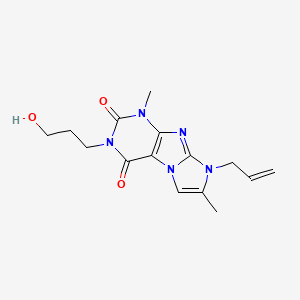 8-allyl-3-(3-hydroxypropyl)-1,7-dimethyl-1H-imidazo[2,1-f]purine-2,4(3H,8H)-dione