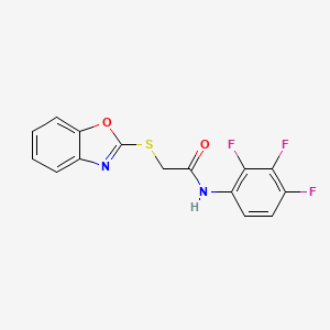 2-(1,3-benzoxazol-2-ylsulfanyl)-N-(2,3,4-trifluorophenyl)acetamide