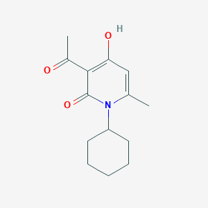 molecular formula C14H19NO3 B4416470 3-acetyl-1-cyclohexyl-4-hydroxy-6-methylpyridin-2(1H)-one 