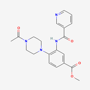 methyl 4-(4-acetyl-1-piperazinyl)-3-[(3-pyridinylcarbonyl)amino]benzoate