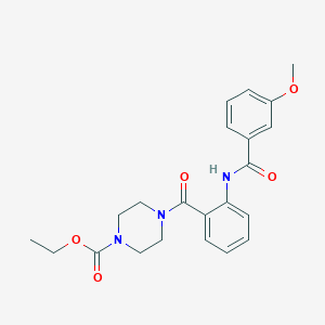 ethyl 4-{2-[(3-methoxybenzoyl)amino]benzoyl}-1-piperazinecarboxylate