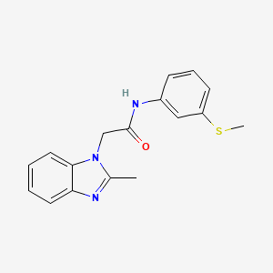 2-(2-methyl-1H-benzimidazol-1-yl)-N-[3-(methylthio)phenyl]acetamide