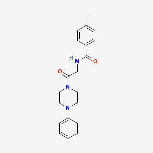 4-methyl-N-[2-oxo-2-(4-phenylpiperazin-1-yl)ethyl]benzamide