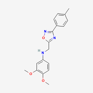 (3,4-dimethoxyphenyl){[3-(4-methylphenyl)-1,2,4-oxadiazol-5-yl]methyl}amine