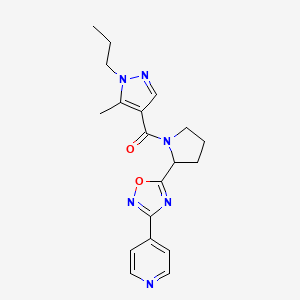 4-(5-{1-[(5-methyl-1-propyl-1H-pyrazol-4-yl)carbonyl]pyrrolidin-2-yl}-1,2,4-oxadiazol-3-yl)pyridine