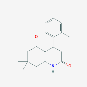 7,7-dimethyl-4-(2-methylphenyl)-4,6,7,8-tetrahydroquinoline-2,5(1H,3H)-dione