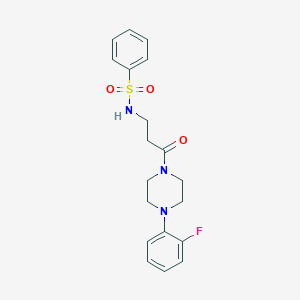 N-{3-[4-(2-fluorophenyl)-1-piperazinyl]-3-oxopropyl}benzenesulfonamide