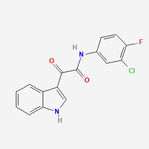 N-(3-chloro-4-fluorophenyl)-2-(1H-indol-3-yl)-2-oxoacetamide