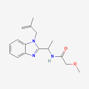 2-METHOXY-N-{1-[1-(2-METHYLPROP-2-EN-1-YL)-1H-1,3-BENZODIAZOL-2-YL]ETHYL}ACETAMIDE