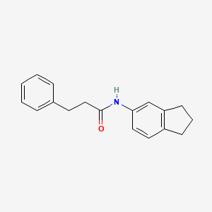 N-(2,3-dihydro-1H-inden-5-yl)-3-phenylpropanamide