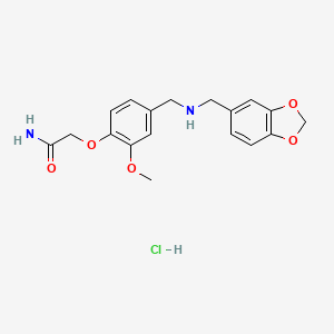 2-(4-{[(1,3-benzodioxol-5-ylmethyl)amino]methyl}-2-methoxyphenoxy)acetamide hydrochloride