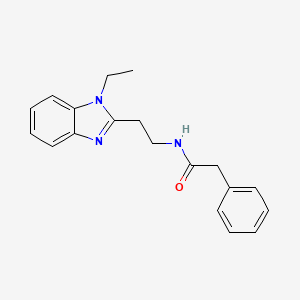 molecular formula C19H21N3O B4416774 N-[2-(1-ETHYL-1H-1,3-BENZODIAZOL-2-YL)ETHYL]-2-PHENYLACETAMIDE 