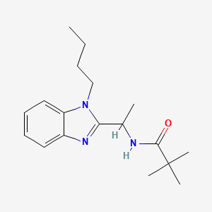 N-[1-(1-butyl-1H-benzimidazol-2-yl)ethyl]-2,2-dimethylpropanamide