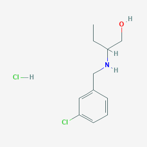 2-[(3-Chlorophenyl)methylamino]butan-1-ol;hydrochloride