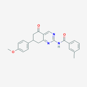 N-[7-(4-methoxyphenyl)-5-oxo-5,6,7,8-tetrahydroquinazolin-2-yl]-3-methylbenzamide