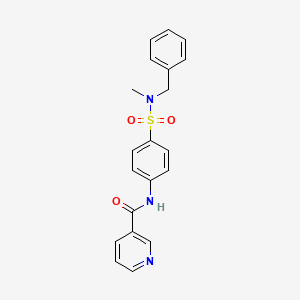 molecular formula C20H19N3O3S B4416826 N-(4-{[benzyl(methyl)amino]sulfonyl}phenyl)nicotinamide 