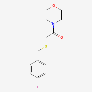 2-[(4-FLUOROBENZYL)SULFANYL]-1-MORPHOLINO-1-ETHANONE