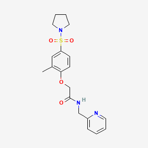 2-[2-METHYL-4-(PYRROLIDINE-1-SULFONYL)PHENOXY]-N-[(PYRIDIN-2-YL)METHYL]ACETAMIDE