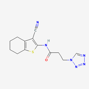 N-(3-cyano-4,5,6,7-tetrahydro-1-benzothiophen-2-yl)-3-(1H-tetrazol-1-yl)propanamide