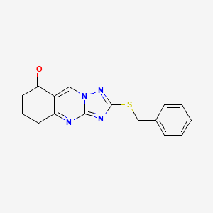 2-Benzylsulfanyl-6,7-dihydro-5H-[1,2,4]triazolo[5,1-b]quinazolin-8-one