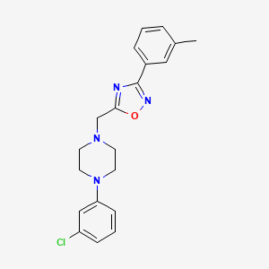 1-(3-chlorophenyl)-4-{[3-(3-methylphenyl)-1,2,4-oxadiazol-5-yl]methyl}piperazine