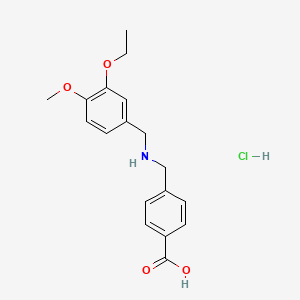 4-{[(3-ethoxy-4-methoxybenzyl)amino]methyl}benzoic acid hydrochloride