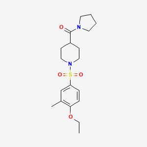 molecular formula C19H28N2O4S B4416931 1-[(4-ethoxy-3-methylphenyl)sulfonyl]-4-(1-pyrrolidinylcarbonyl)piperidine 