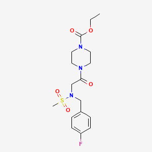 ethyl 4-[N-(4-fluorobenzyl)-N-(methylsulfonyl)glycyl]-1-piperazinecarboxylate