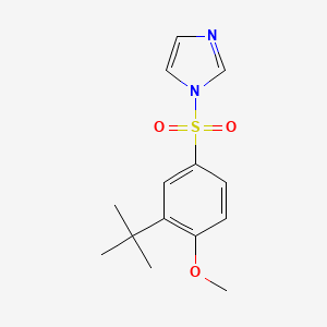 molecular formula C14H18N2O3S B4416951 1-(3-tert-butyl-4-methoxybenzenesulfonyl)-1H-imidazole 