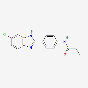 N-[4-(6-chloro-1H-benzimidazol-2-yl)phenyl]propanamide