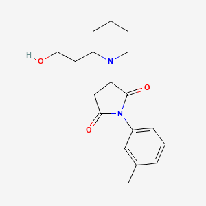 3-[2-(2-Hydroxyethyl)piperidin-1-yl]-1-(3-methylphenyl)pyrrolidine-2,5-dione