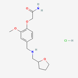 2-[2-Methoxy-4-[(oxolan-2-ylmethylamino)methyl]phenoxy]acetamide;hydrochloride