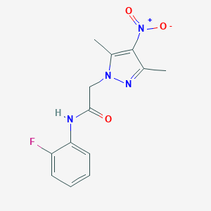 molecular formula C13H13FN4O3 B441697 2-(3,5-dimethyl-4-nitro-1H-pyrazol-1-yl)-N-(2-fluorophenyl)acetamide CAS No. 489409-36-1