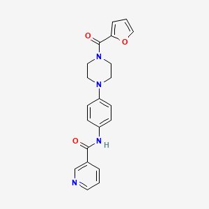 N-{4-[4-(2-furoyl)-1-piperazinyl]phenyl}nicotinamide