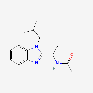 N-[1-(1-isobutyl-1H-benzimidazol-2-yl)ethyl]propanamide