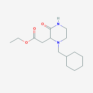 Ethyl 2-[1-(cyclohexylmethyl)-3-oxopiperazin-2-yl]acetate