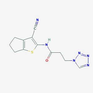 N-{3-CYANO-4H,5H,6H-CYCLOPENTA[B]THIOPHEN-2-YL}-3-(1H-1,2,3,4-TETRAZOL-1-YL)PROPANAMIDE