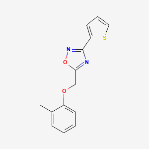 5-[(2-methylphenoxy)methyl]-3-(2-thienyl)-1,2,4-oxadiazole