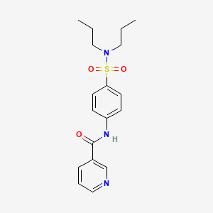 N-[4-(dipropylsulfamoyl)phenyl]pyridine-3-carboxamide