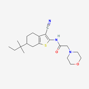 molecular formula C20H29N3O2S B4417072 N-[3-cyano-6-(1,1-dimethylpropyl)-4,5,6,7-tetrahydro-1-benzothien-2-yl]-2-(4-morpholinyl)acetamide 