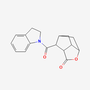 9-(2,3-dihydro-1H-indol-1-ylcarbonyl)-4-oxatricyclo[4.2.1.0~3,7~]nonan-5-one