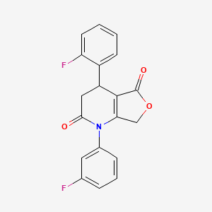 4-(2-FLUOROPHENYL)-1-(3-FLUOROPHENYL)-1H,2H,3H,4H,5H,7H-FURO[3,4-B]PYRIDINE-2,5-DIONE